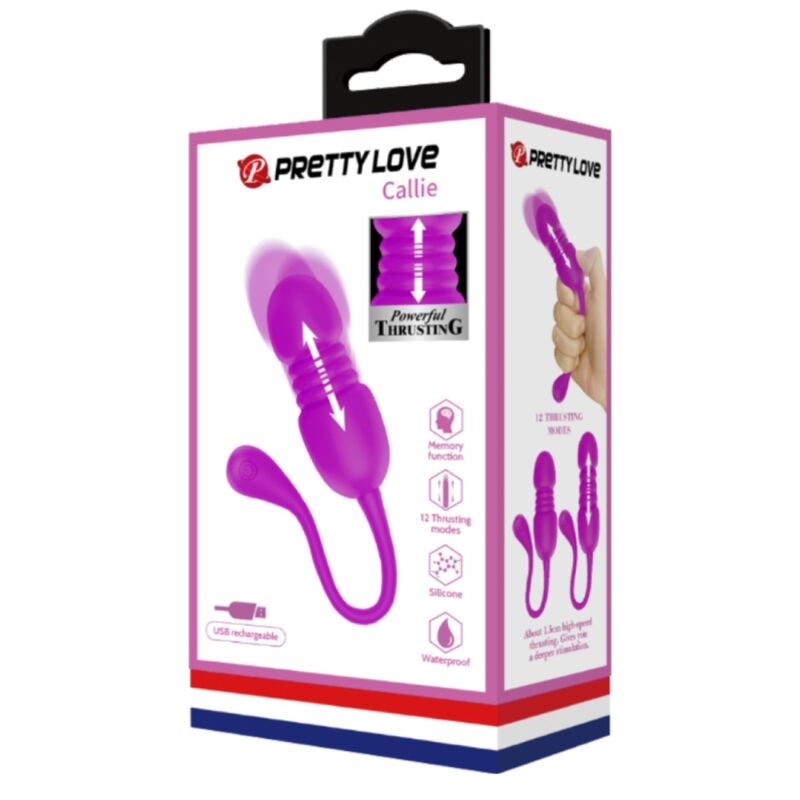 PRETTY LOVE - OVO VIBRATÓRIO RECARREGVEL CALLIE ROXO