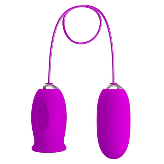 PRETTY LOVE - VIBRADOR RECARREGVEL DAISY DUAL EGG ROXO