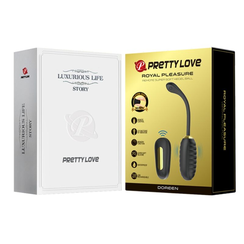 PRETTY LOVE - OVO VIBRATÓRIO RECARREGVEL DOREEN LUXURY PRETO