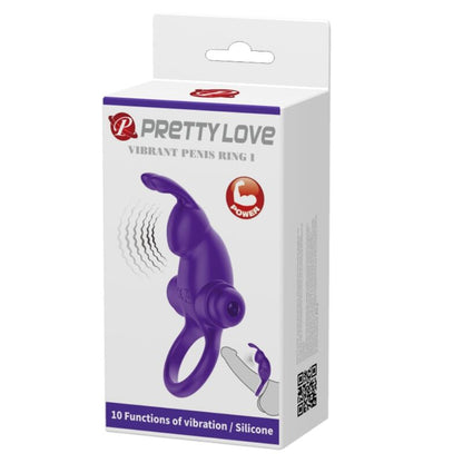 PRETTY LOVE - ANEL VIBRADOR I COELHO PARA PÊNIS ROXO