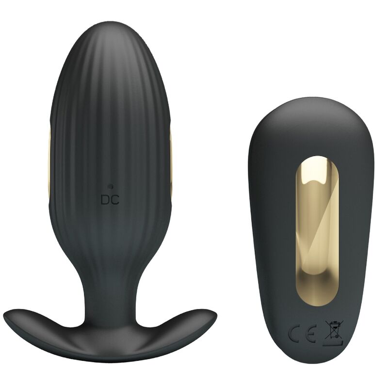 PRETTY LOVE - VIBRADOR RECARREGVEL ANAL KELLY PLUG PRETO