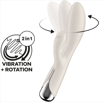 SATISFYER - COELHO GIRATÓRIO 1 CLITÓRIS E ESTIMULAO DE PONTO G VERMELHO