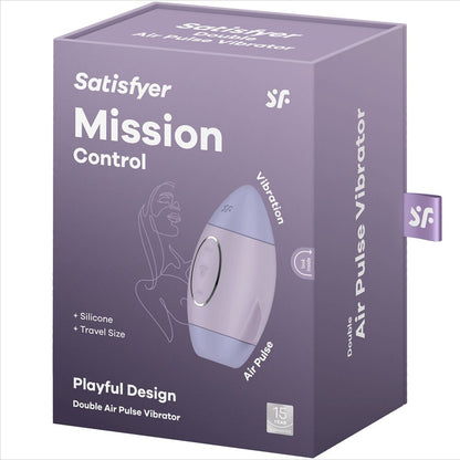 SATISFYER - VIBRADOR DE IMPULSO DUPLO PEQUENO LILAC MISSION CONTROL