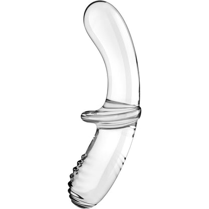 SATISFYER - DILDO DE CRISTAL DUPLO TRANSPARENTE