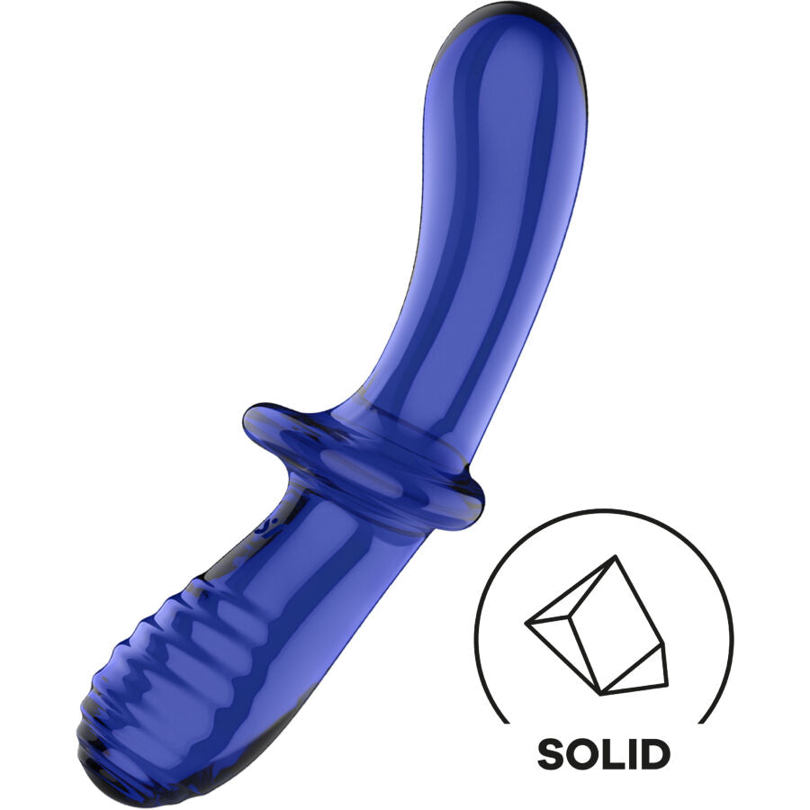 SATISFYER - DILDO DE CRISTAL DUPLO TRANSPARENTE