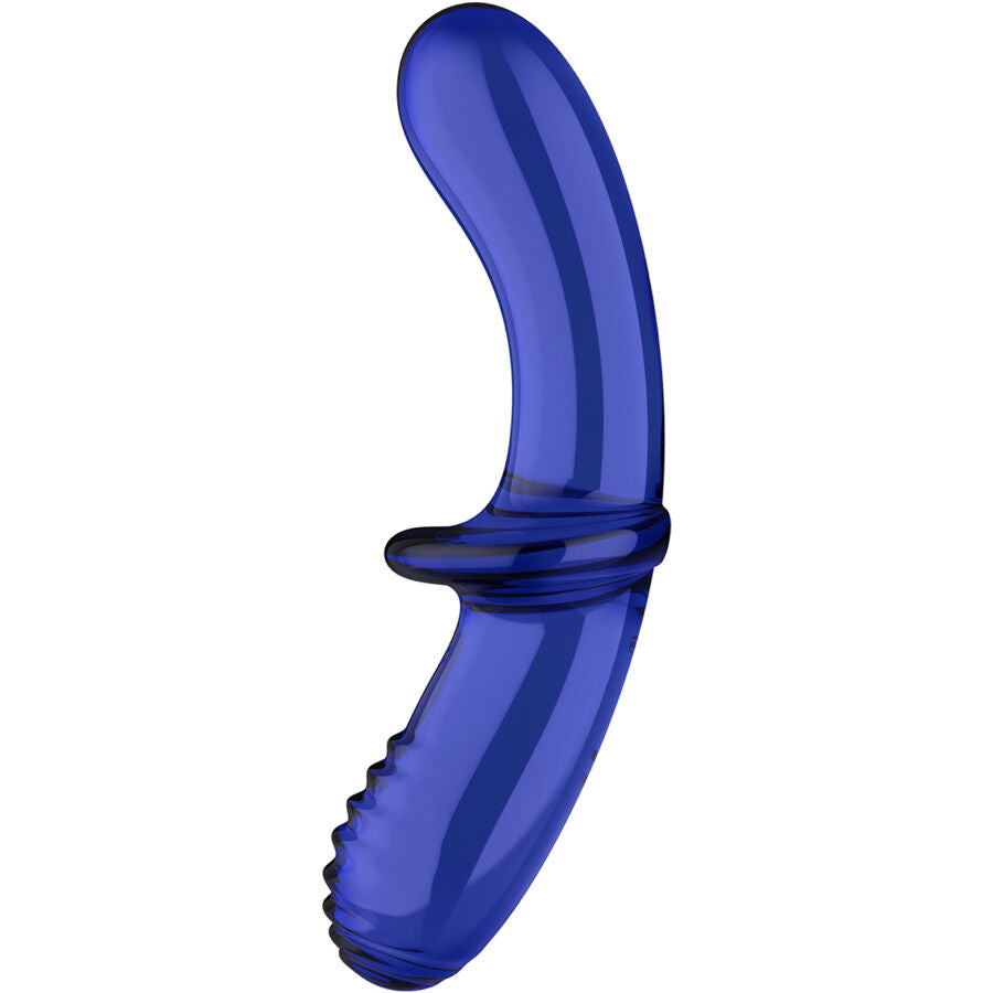 SATISFYER - DILDO DE CRISTAL DUPLO TRANSPARENTE