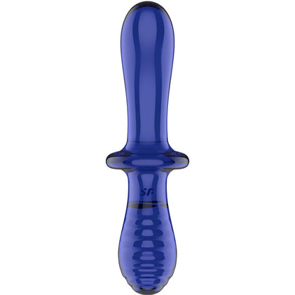 SATISFYER - DILDO DE CRISTAL DUPLO TRANSPARENTE