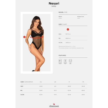 OBSESSIVE - NESARI TEDDY CROTCHLESS XS/S