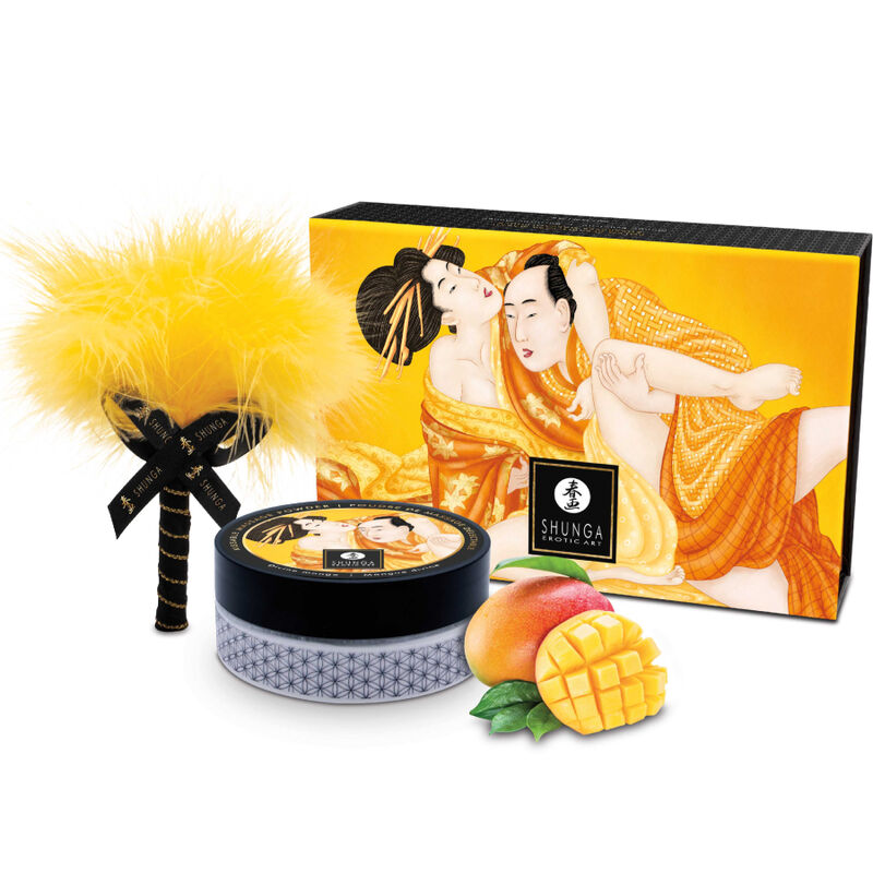 SHUNGA - KIT DE PÓ DE MASSAGEM COMESTÍVEL MANGA