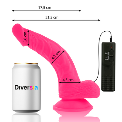 DIVERSIA - DILDO VIBRADOR FLEXÍVEL DIVERSIA ROSA