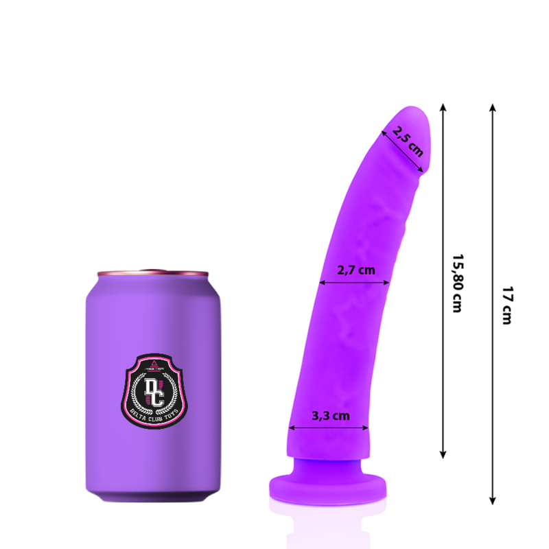 DELTA CLUB - TOYS DILDO MÉDICO SILICONE LILÁS 17 CM