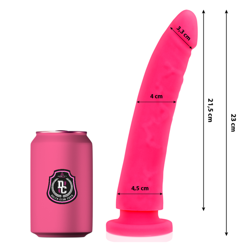 DELTA CLUB - TOYS DILDO MÉDICO DE SILICONE ROSA 23 CM