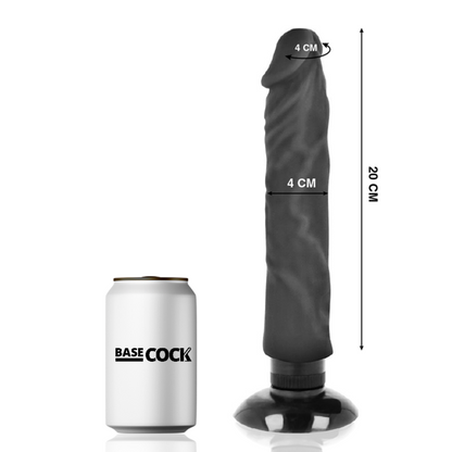 BASECOCK - VIBRADOR REALÍSTICO 20 CM 2 em 1