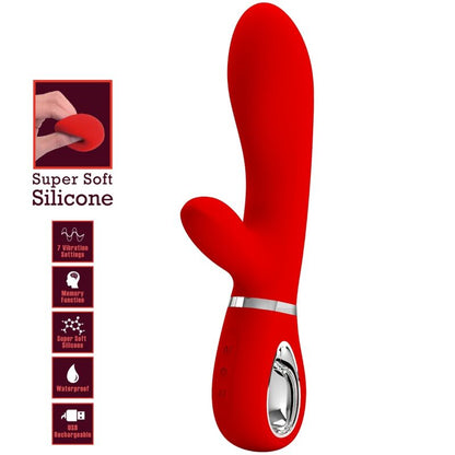 PRETTY LOVE - VIBRADOR MULTIFUNO G-SPOT THOMAS VERMELHO