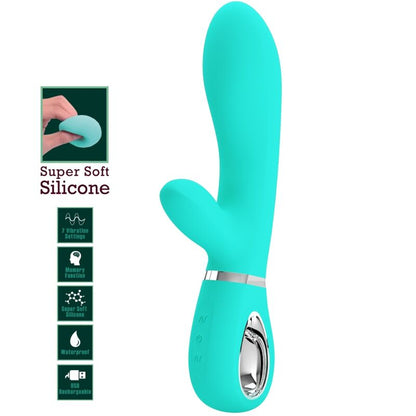 PRETTY LOVE - VIBRADOR MULTIFUNO G-SPOT THOMAS AQUA VERDE