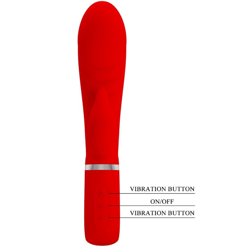 PRETTY LOVE - VIBRADOR PRESCOTT MULTIFUNO G-SPOT VERMELHO