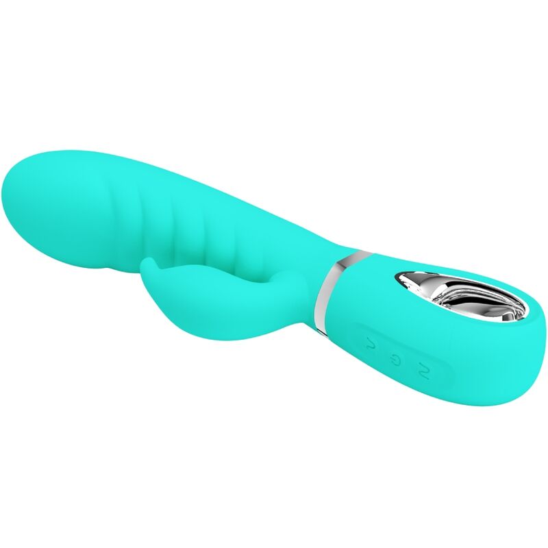 PRETTY LOVE - VIBRADOR PRESCOTT MULTIFUNÕES G-SPOT AQUA VERDE