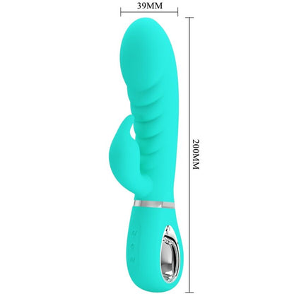 PRETTY LOVE - VIBRADOR PRESCOTT MULTIFUNÕES G-SPOT AQUA VERDE