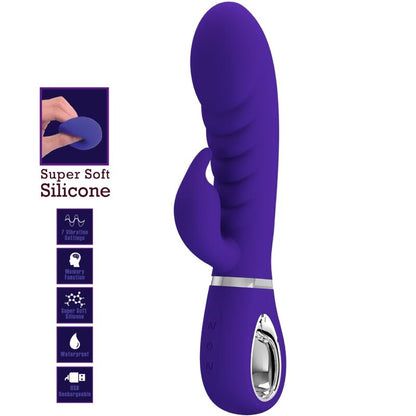 PRETTY LOVE - VIBRADOR PRESCOTT MULTIFUNO G-SPOT ROXO