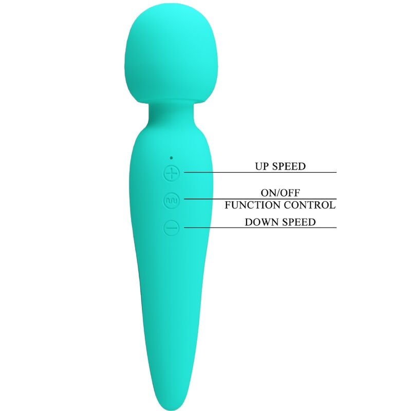 PRETTY LOVE - MAREDITH MASSAGER 12 MODOS DE VIBRAO AQUA GREEN