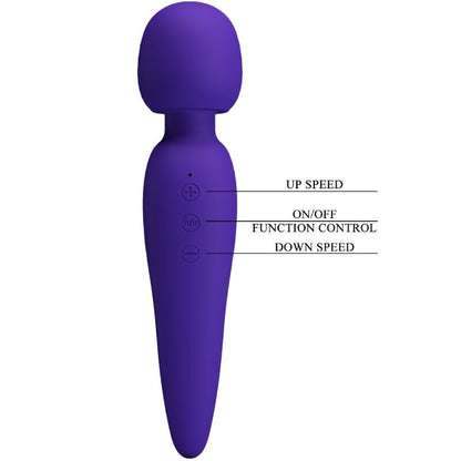 PRETTY LOVE - MAREDITH MASSAGER 12 MODOS DE VIBRAO ROXO