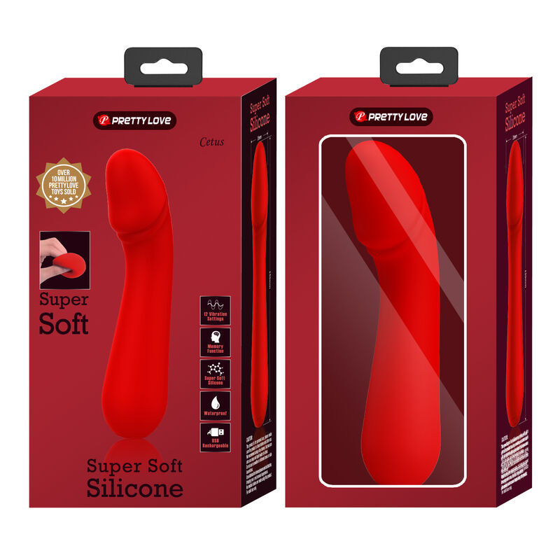 PRETTY LOVE - VIBRADOR RECARREGVEL CETUS VERMELHO