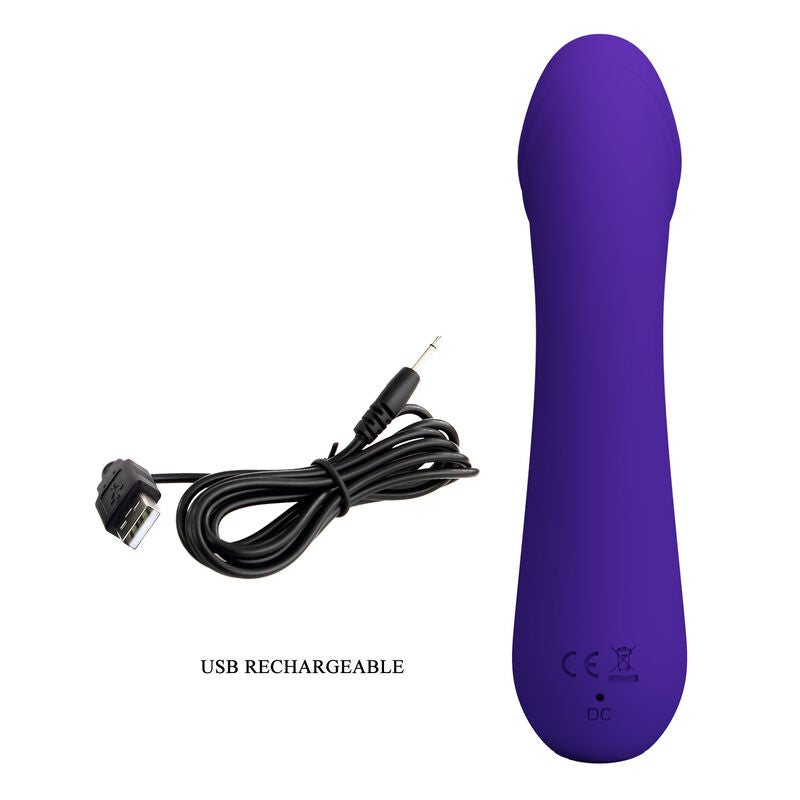 PRETTY LOVE - VIBRADOR RECARREGVEL CETUS ROXO