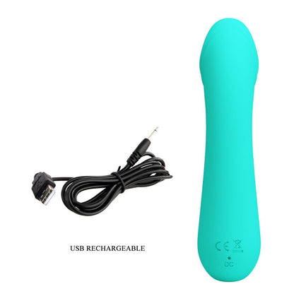 PRETTY LOVE - VIBRADOR RECARREGVEL CETUS AQUA VERDE