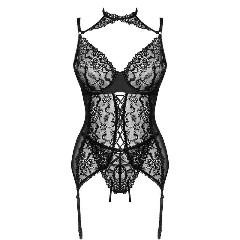 LIVCO CORSETTI FASHION - COLEO GIELLANDRA FOR THE SENSES CORSET + CALCINHA PRETA