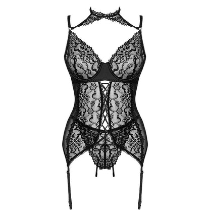 LIVCO CORSETTI FASHION - COLEO GIELLANDRA FOR THE SENSES CORSET + CALCINHA PRETA