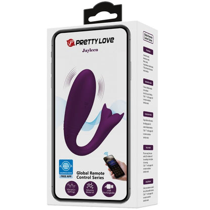 PRETTY LOVE - JAYLEEN VIBRADOR APP CONTROLE REMOTO ROXO