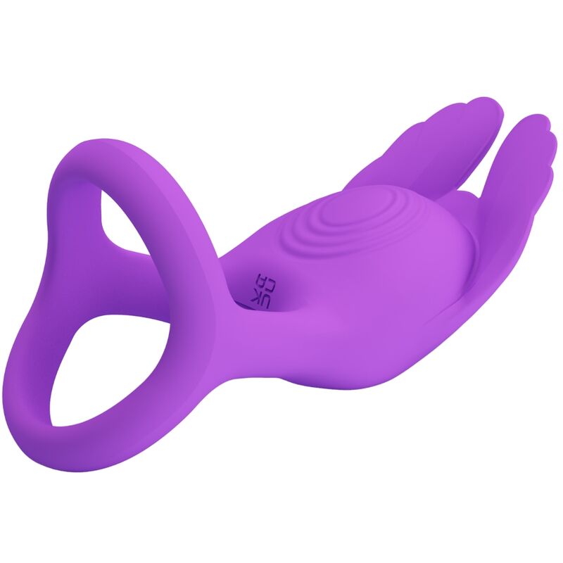 PRETTY LOVE - ANEL PARA PÊNIS VIBRANTE 7 VIBRAÕES SILICONE ROXO