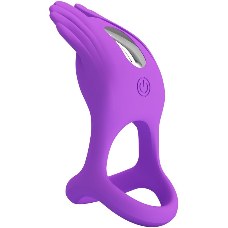 PRETTY LOVE - ANEL PARA PÊNIS VIBRANTE 7 VIBRAÕES SILICONE ROXO