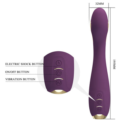 PRETTY LOVE - VIBRADOR HECTOR ELECTROSHOCK POR APP CONTROL ROXO