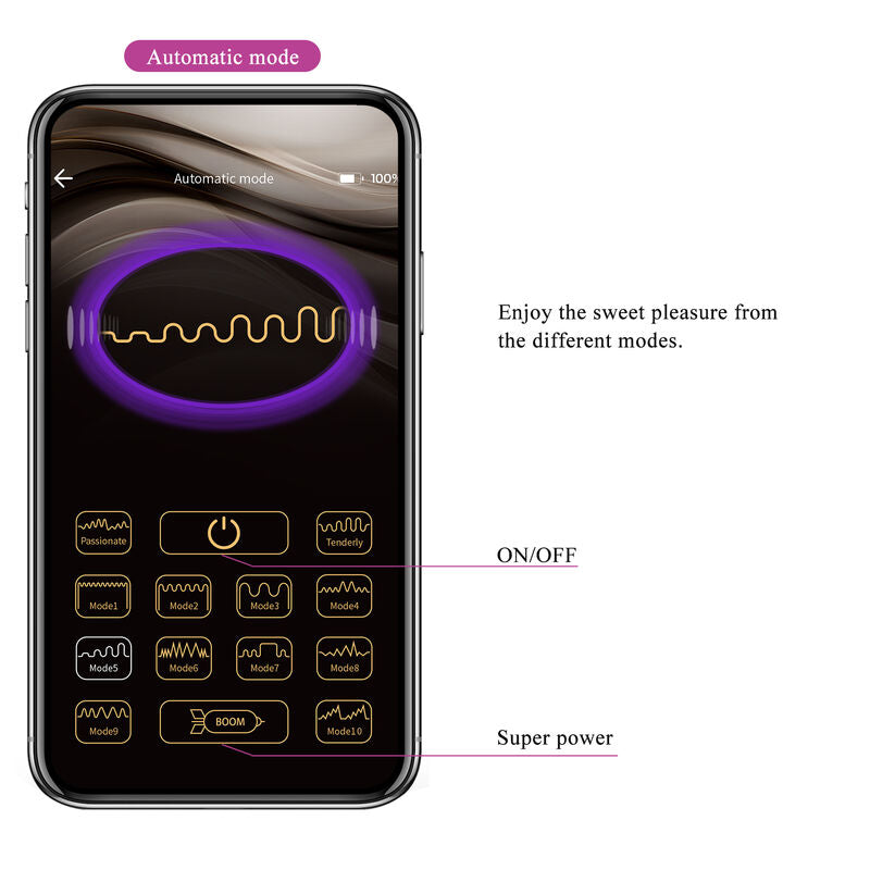 PRETTY LOVE - VIBRADOR HECTOR ELECTROSHOCK POR APP CONTROL ROXO