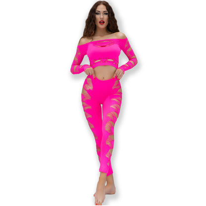 CHILIROSE - TOP E CUECA ROSA S/L (CR 4632)