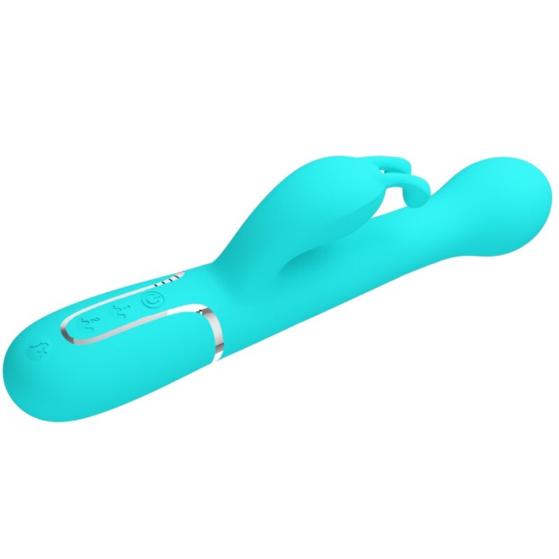 PRETTY LOVE - VIBRADOR COELHO DEJON 3 EM 1 MULTIFUNO AQUA VERDE