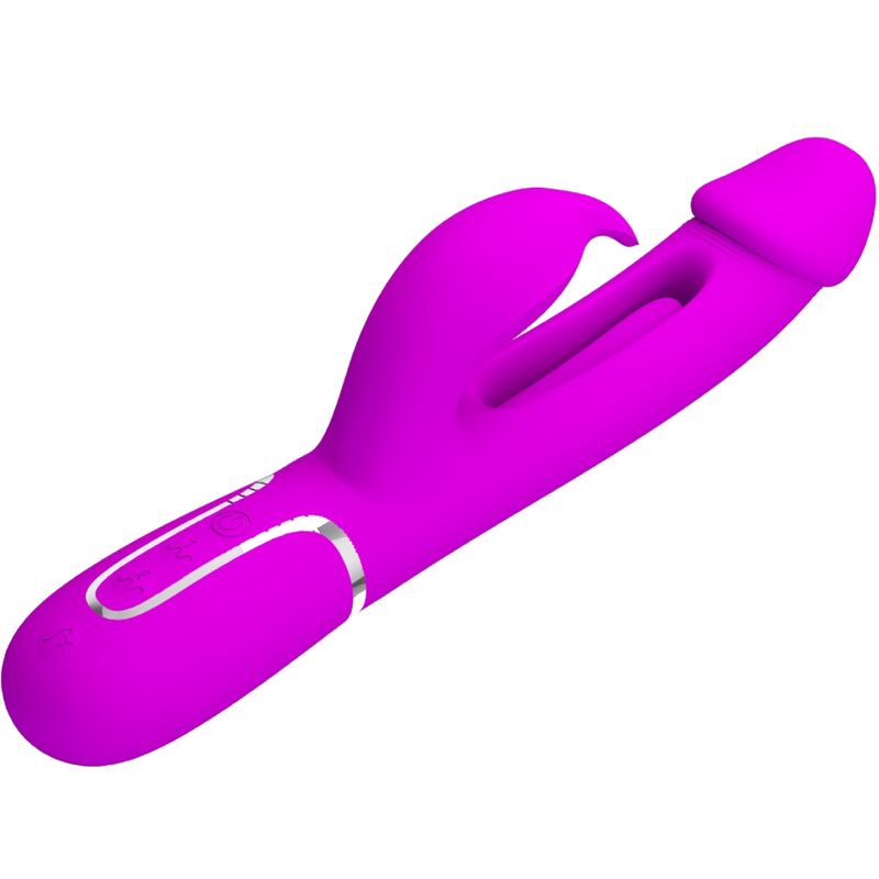 PRETTY LOVE - VIBRADOR COELHO DEJON 3 EM 1 MULTIFUNO AQUA VERDE