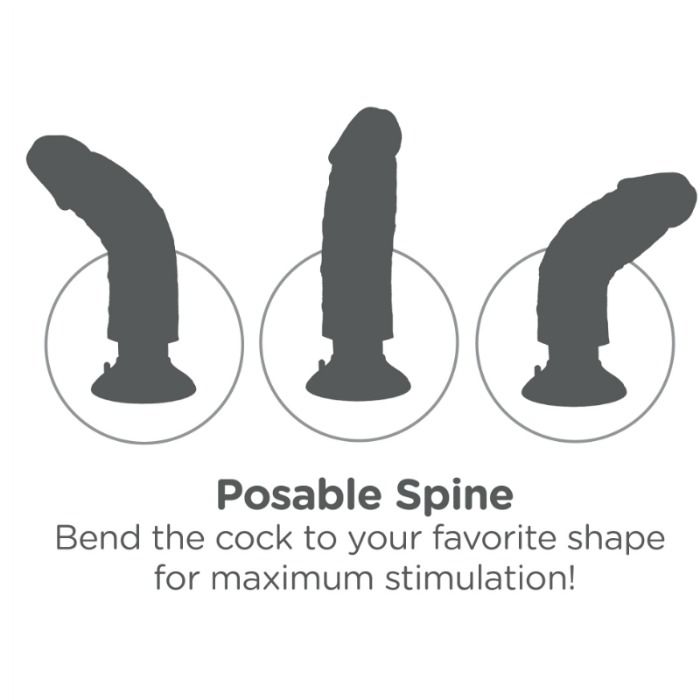 KING COCK - VIBRADOR DILDO 17.78 CM NATURAL