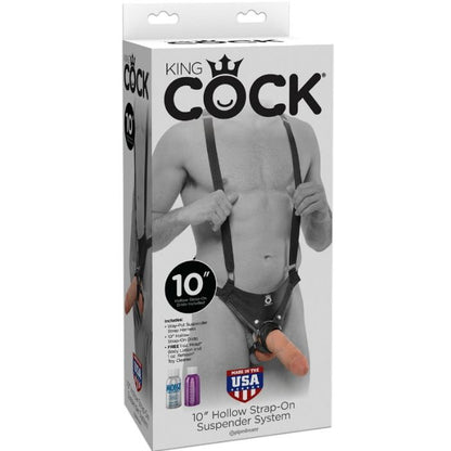 KING COCK - 25,5 CM STRAP-ON SUSPENDER SYSTEM CARNE