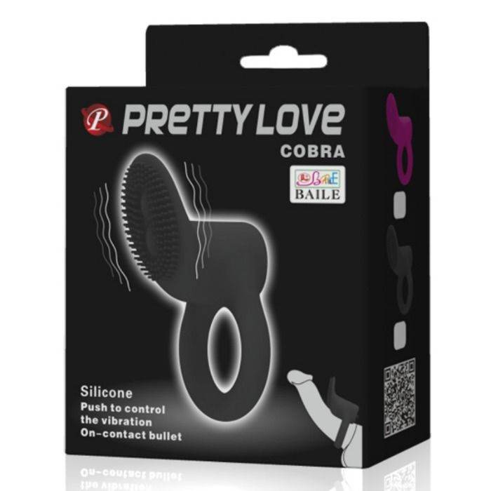 PRETTY LOVE - ANEL VIBRADOR COBRA PRETO