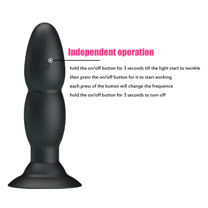 PRETTY LOVE - VIBRADOR LOVE PLUG E ROTAO POR CONTROLE REMOTO