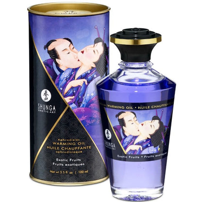 SHUNGA - ÓLEO DE MASSAGEM EFEITO CALOR SABOR DE FRUTAS EXÓTICAS 100 ML