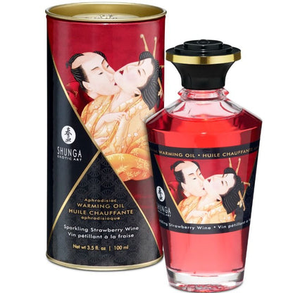 SHUNGA - ÓLEO DE MASSAGEM COM EFEITO CALOR DE MORANGOS E CAVA 100 ML