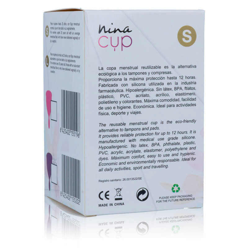 NINA KIKÍ - COPO MENSTRUAL ROSA TAMANHO S