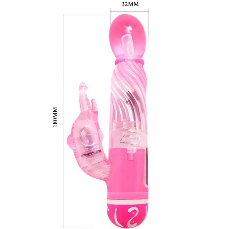 BAILE - VIBRADOR MULTI VELOCIDADES COM ESTIMULADOR ROSA