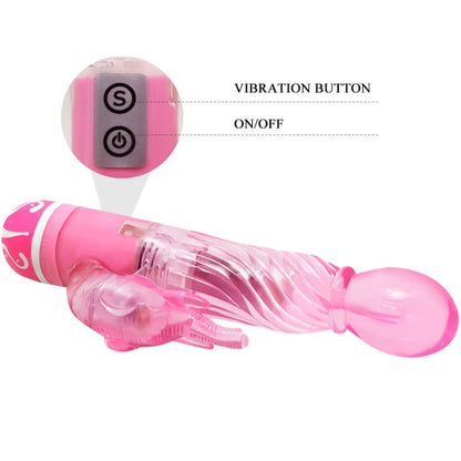 BAILE - VIBRADOR MULTI VELOCIDADES COM ESTIMULADOR ROSA