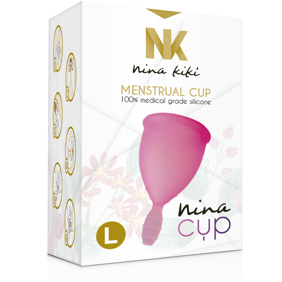 NINA KIKÍ - COPO MENSTRUAL ROSA TAMANHO L