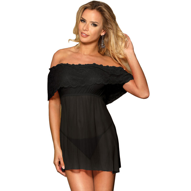 SUBBLIME - DRESSES SHORT DRESS + THONG BLACK S / M