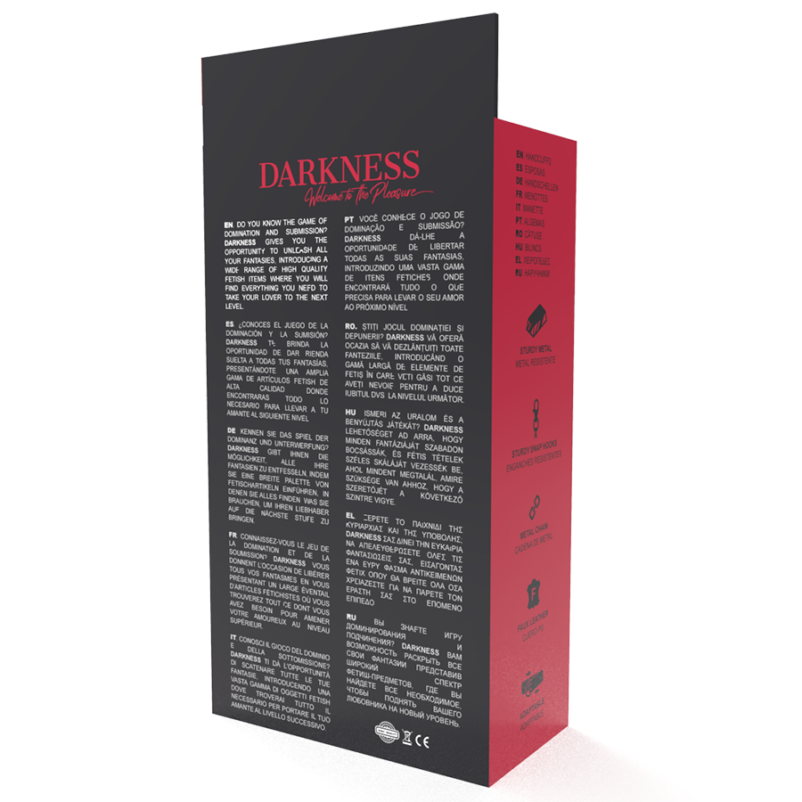 DARKNESS - ALGEMAS DE TORNOZELO DE COURO AJUSTVEIS PRETAS